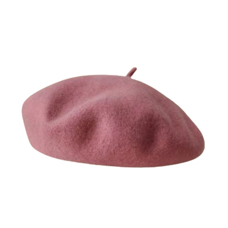 Hot Sale Stylish Chic Solid For Work And Party Winter Wool Hat Beret Hats Daily_autovado.com