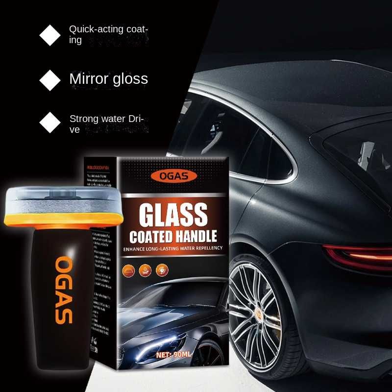 Self-Lubricating Coating Handle For Automotive Glass, Windshield, Side Windows, And Rearview Mirrors - Oil Film Removal Coating Handle Brush_autovado.com