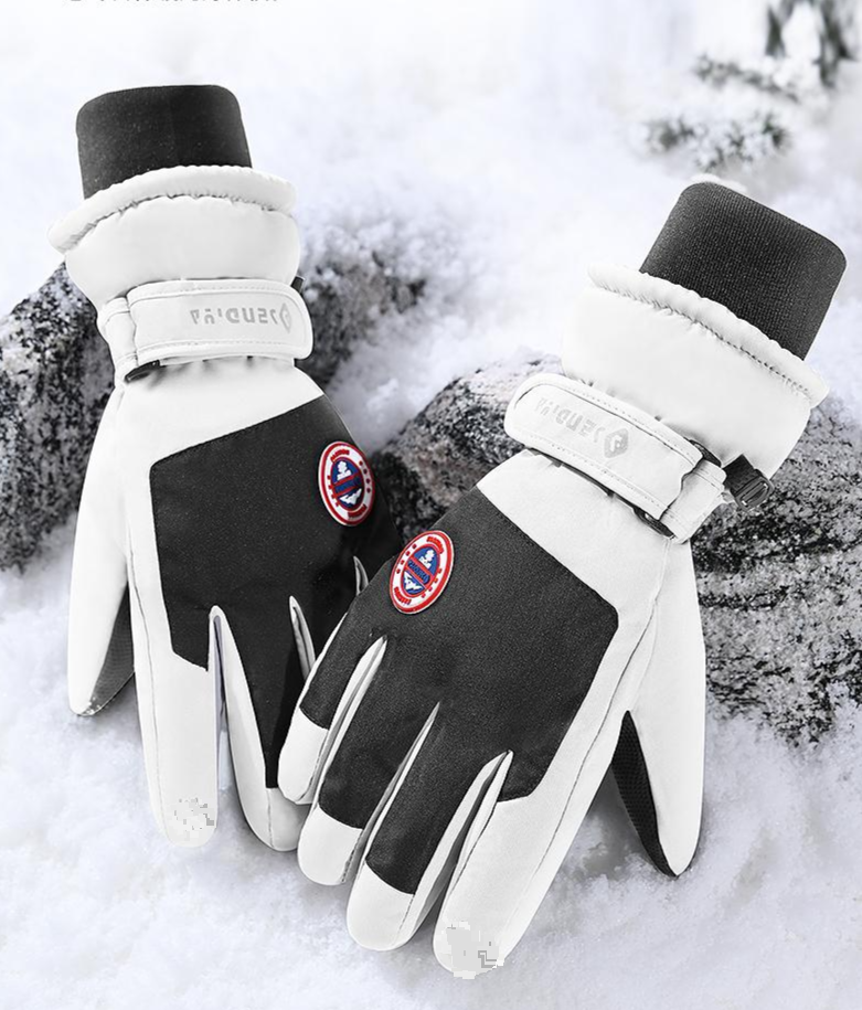 Winter skiing gloves, touch screen, motorcycle, plush insulation, thick riding, waterproof, windproof, cold resistant,_autovado.com