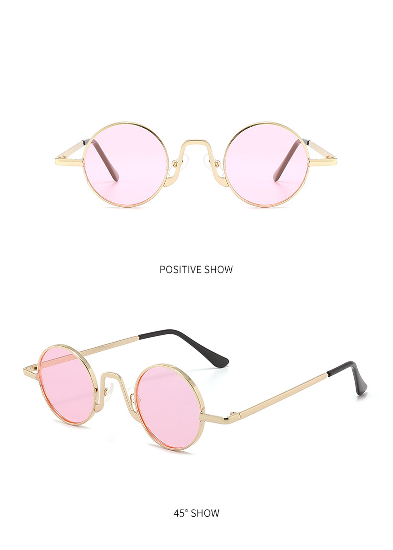 Unisex Prince Mirror Steampunk Retro Small Round Sunglasses Small Frame Sunglasses Glasses_autovado.com