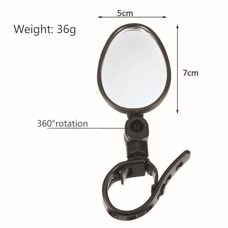 Universal Bike Rearview Mirror - Wide-Angle Convex Glass Mirror For E-Bikes & Mountain Bikes (Round/Oval, 1-Pack/2-Pack)_autovado.com
