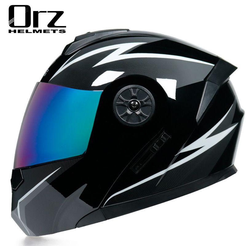 Motorcycle Accessories & Parts electric battery helmet gray men's and women's full helmet four seasons flip face helmet summer hat_autovado.com
