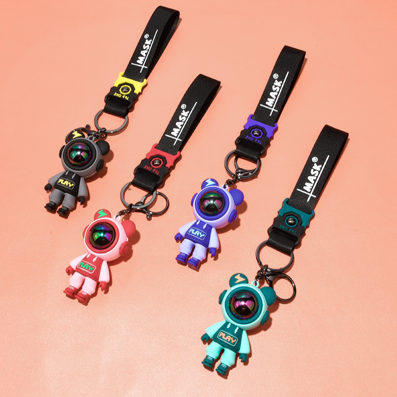 Fashionable Lightning Bear Keychain Key Accessories Metal Ring Keychain Student Stationery Bag Decoration Keychain_autovado.com