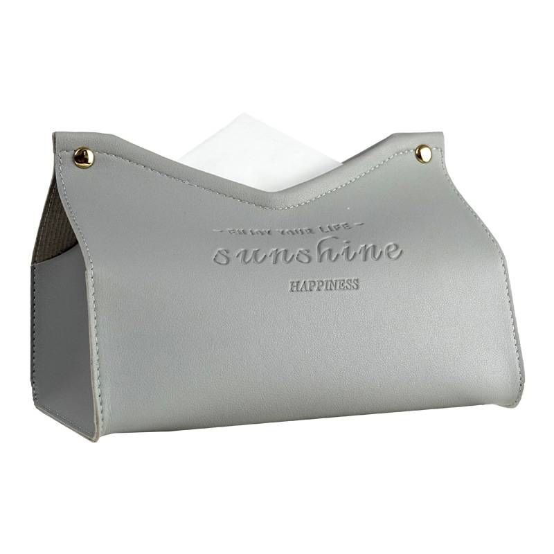 Modern Leather Tissue Box – V-Cut Desktop Holder (Minimalist & Durable)_autovado.com