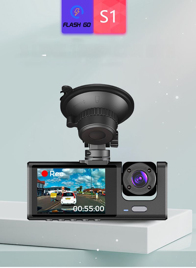 Private Model 3 lens video driving recorder 2 inch screen car recorder HD night vision DASHCAM car DVR_autovado.com