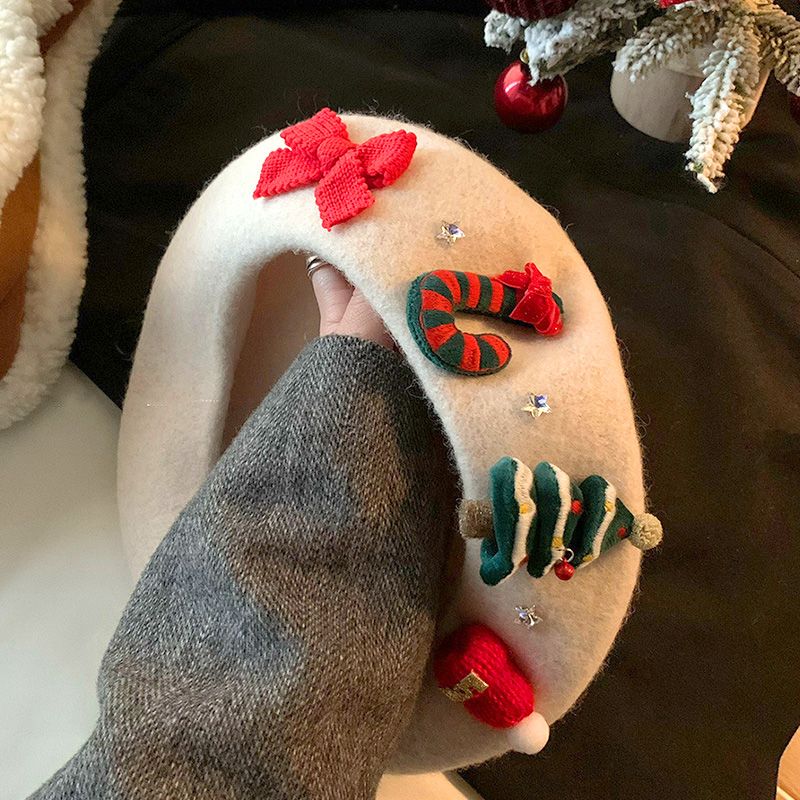 Hot Sale Christmas Wool Beret Cap Vintage Female Winter Warm Red Green Painter Hat For Women Xmas Party Dress Up Headwear New_autovado.com