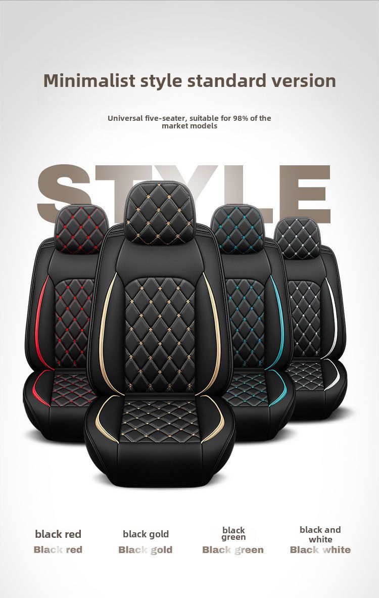 New Crown All-inclusive Full Leather Diamond Four Seasons Car Cushion Four Seasons Universal Dog Head Cartoon Car Seat Cover_autovado.com
