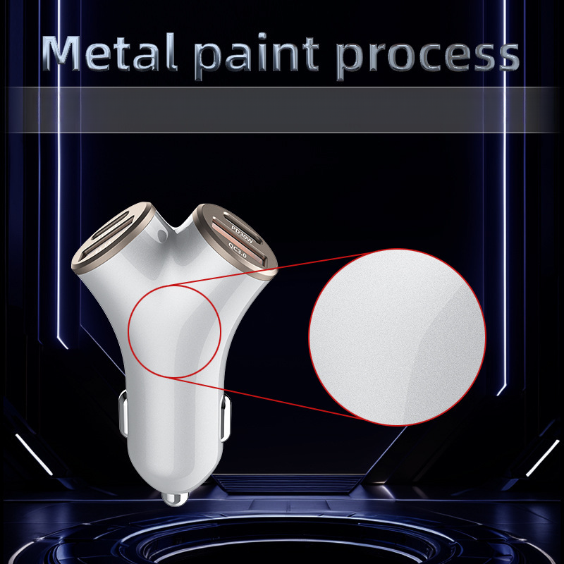 New Y-shaped Four Port 78W Super Fast Charging Car Phone Charger_autovado.com