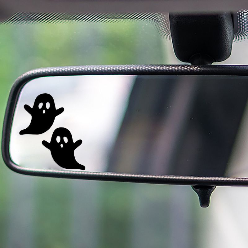 Ghostly Funny Halloween Decoration Car Rearview Mirror Window Wall Home Sticker_autovado.com