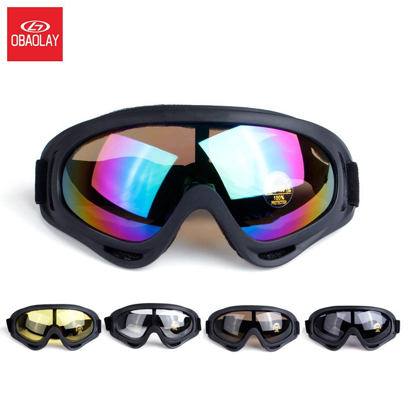 Unisex Anti-Dust Goggles For Cycling, Motorcycling & Outdoor Sports – Windproof, Interchangeable Lenses (Black Frame With Clear/Yellow/Smoke)_autovado.com