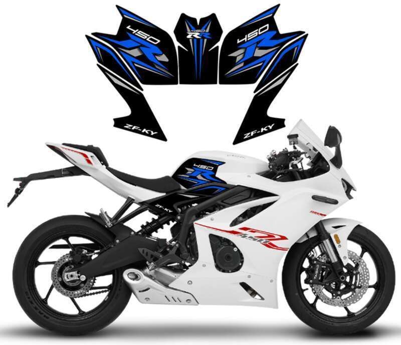 Suitable For Kaiyue 450RR Fuel Tank Wear And Anti Slip Fishbone Protective Sticker, Decorative Decal Print, Modified_autovado.com