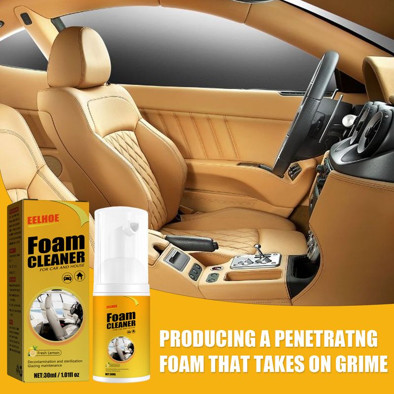 Multifunctional Foam Cleaner Car Interior Decontamination Seat Steering Wheel Cleaner_autovado.com