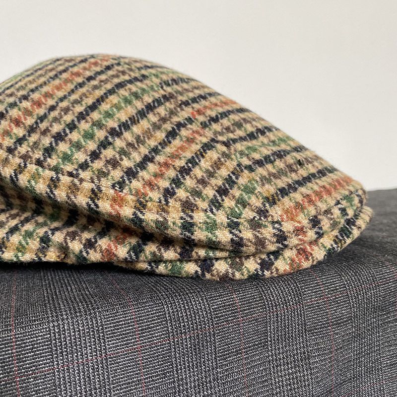 Hot Sale Classic Plaid Stripe Newsboy Cap for Men Women Winter Wool Flat Ivy Vintage Gatsbay Hat Irish Outdoor Cabbie Beret BJM94_autovado.com