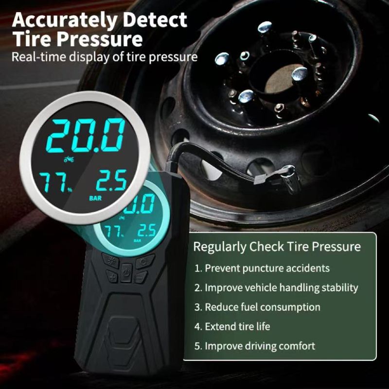 128800mAh 12V Jump Starter Portable Car Air Pump Battery Jumper Power Bank_autovado.com