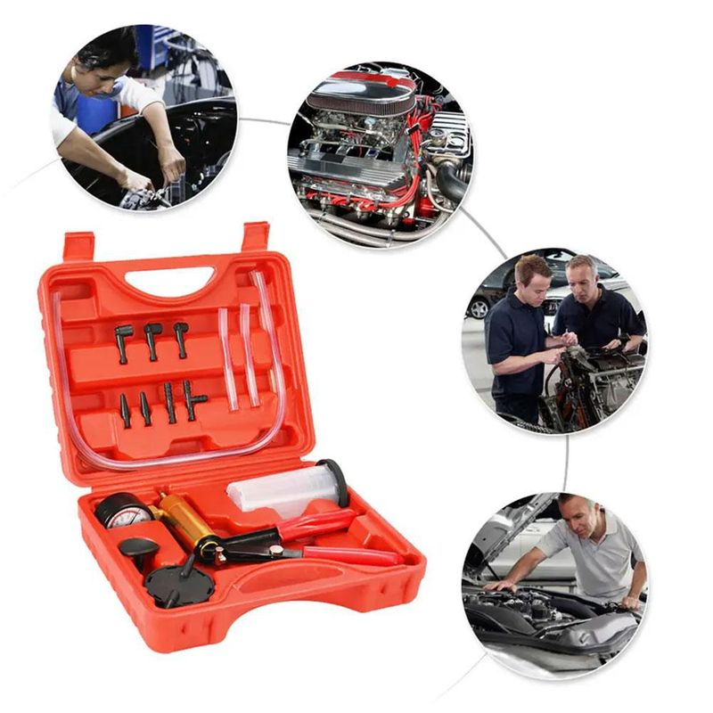 Car Air Conditioning Extraction Manual Powerful Suction Tool Brake Replacement Oil Vacuum Pump_autovado.com