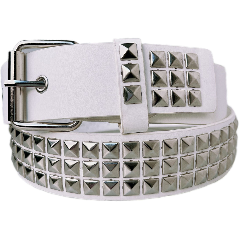 Women's Belts pyramid cybery2k subculture gothic square beads rivet belt belt for women cross-border_autovado.com