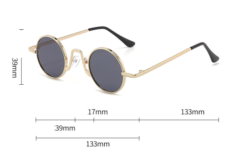 Unisex Prince Mirror Steampunk Retro Small Round Sunglasses Small Frame Sunglasses Glasses_autovado.com
