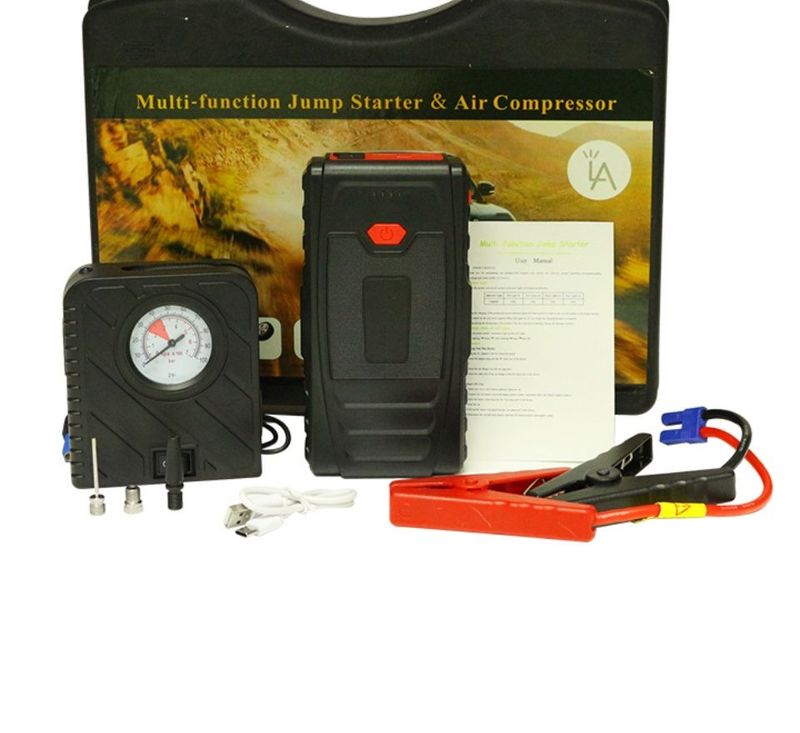 12V 99800mAh Tire Air Pump Booster Jumper Powerbank Jump Power Bank Portable Car Charger USB Emergency Starter Power_autovado.com