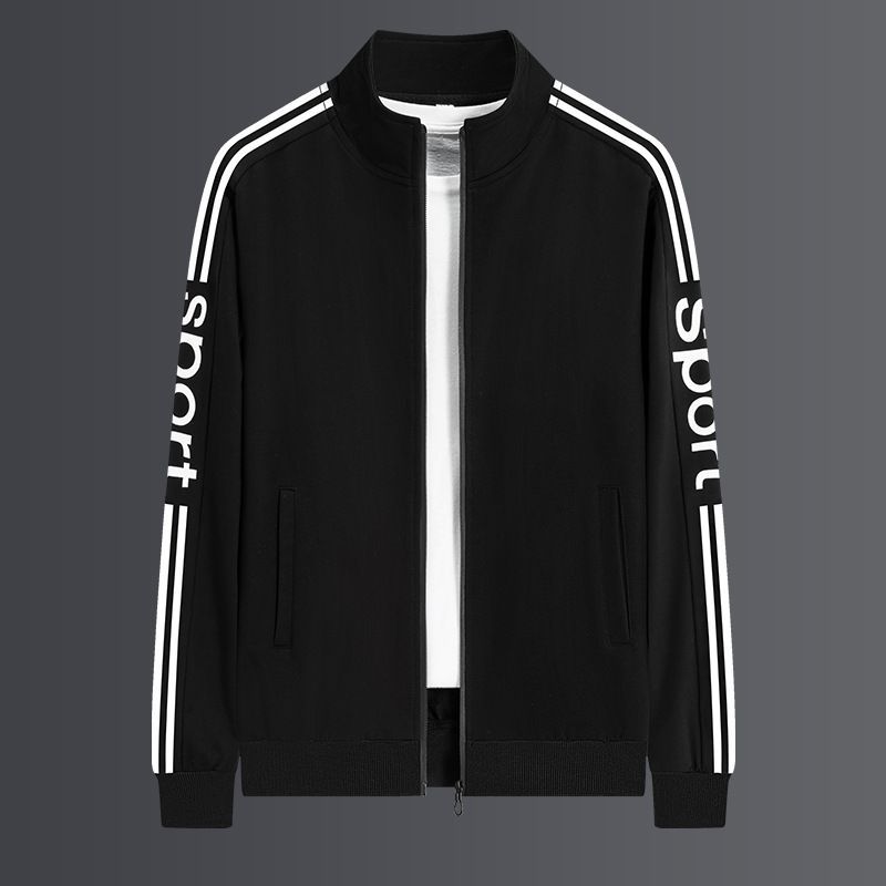 Men's Clothing sports suit men's spring and autumn sweatshirt outdoor running leisure two piece suit loose trend plus size jacket_autovado.com