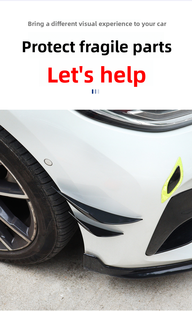 Car Accessories Modified Bumper Carbon Fiber Pattern Extended Universal Spoiler Anti-collision Strip Large Surround Wind_autovado.com