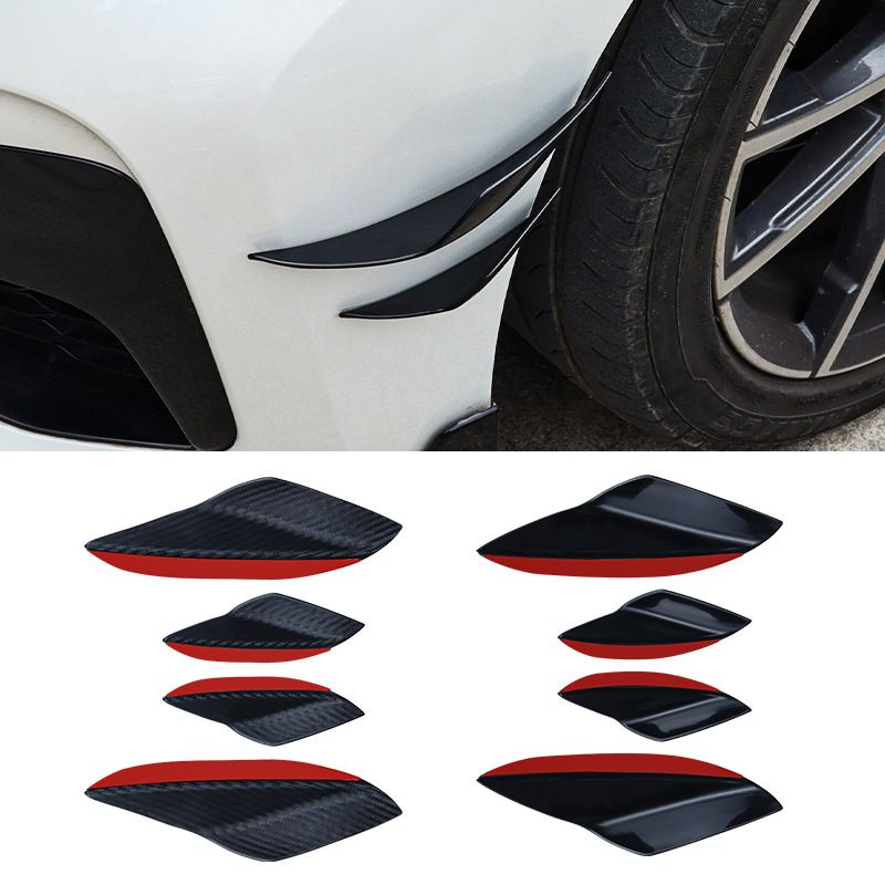 Car Accessories Modified Bumper Carbon Fiber Pattern Extended Universal Spoiler Anti-collision Strip Large Surround Wind_autovado.com
