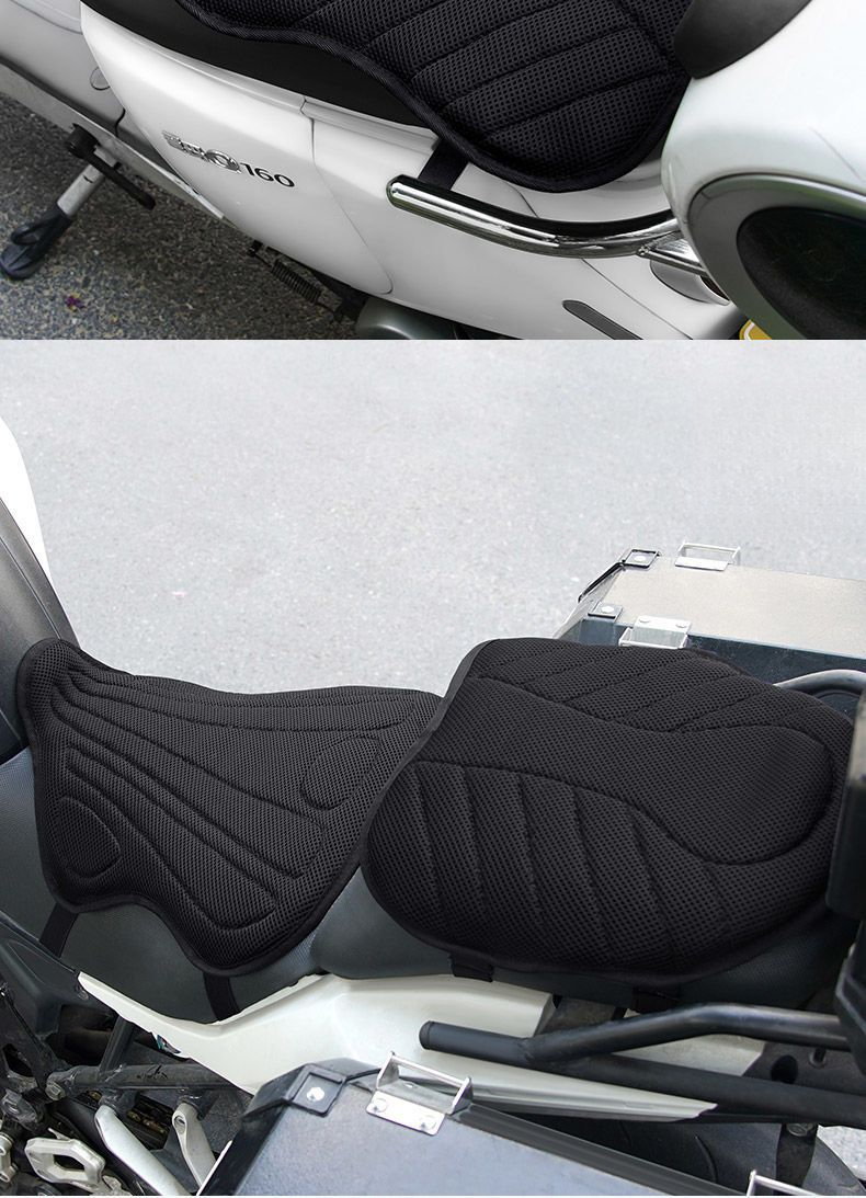 Electric Seat Cushion Shock Absorption Sun Protection Motorcycle Touring Modific Accessories Breathable Heat_autovado.com
