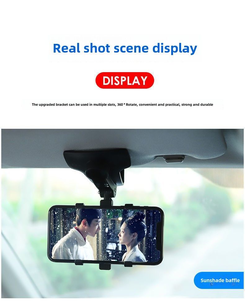 Cross-border car mobile phone bracket car multi-function rotating car dashboard rearview mirror navigation bracket wholesale_autovado.com