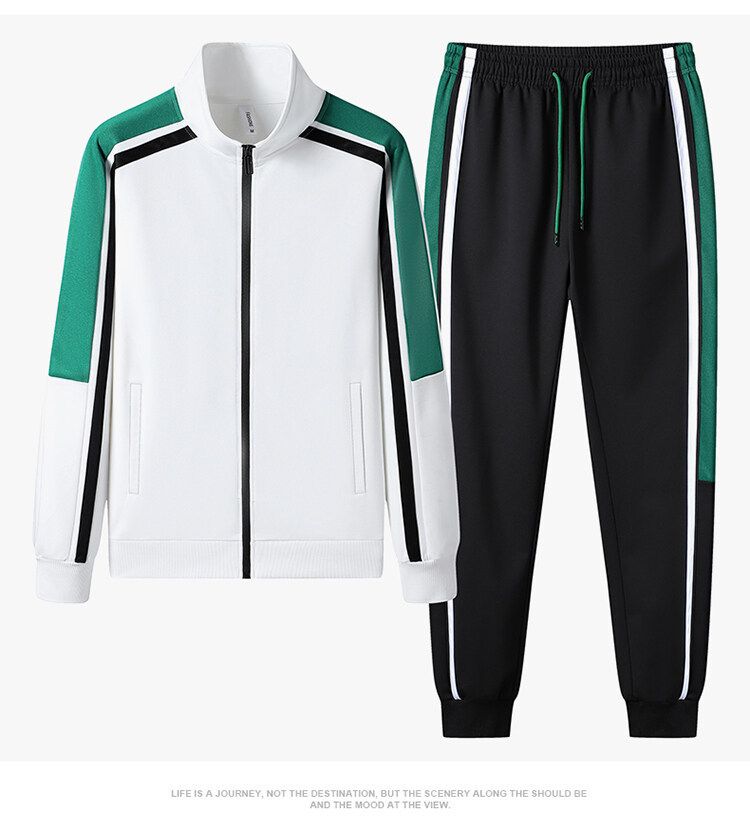 Men's Clothing Spring and Autumn Men's New Casual Sports Suit Youth Fashion Stand Collar Cardigan Two piece Jacket Men_autovado.com