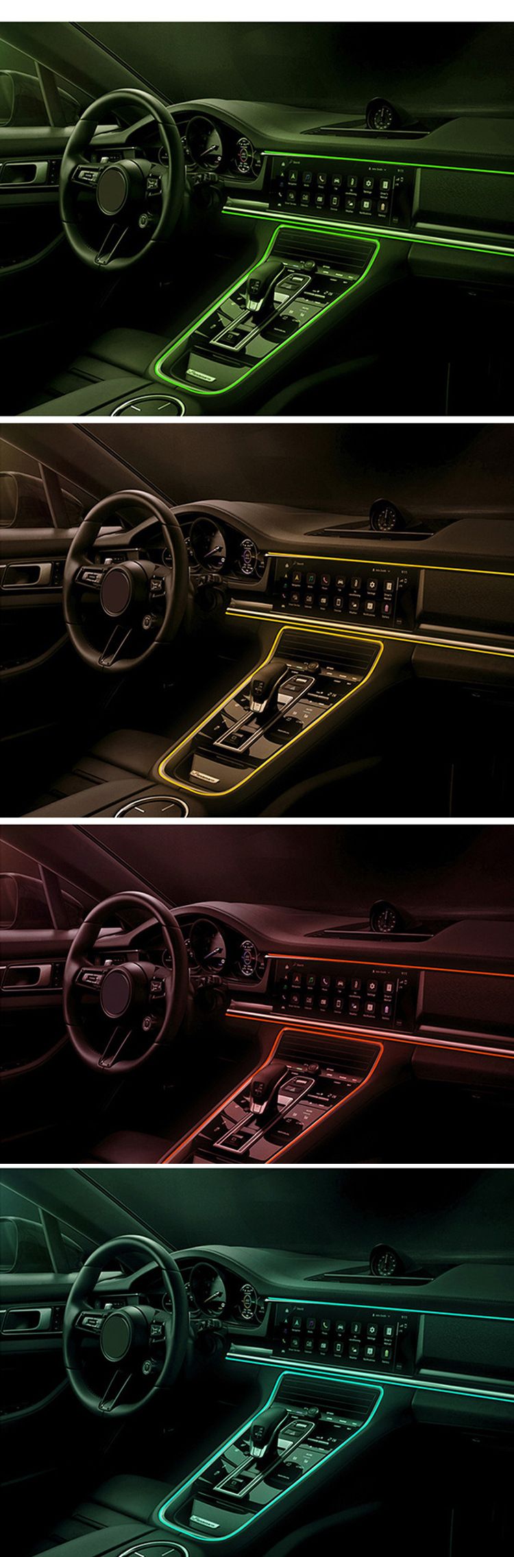 New Universal Atmosphere Car Interior Fiber Optic Ambient Modified Central Control Dashboard Decorative Light_autovado.com
