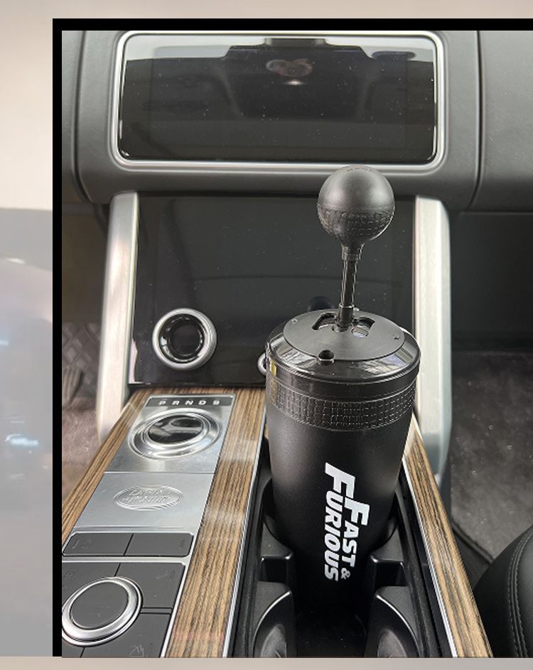 Car Cup Holder Bottle - 500ml With Straw_autovado.com