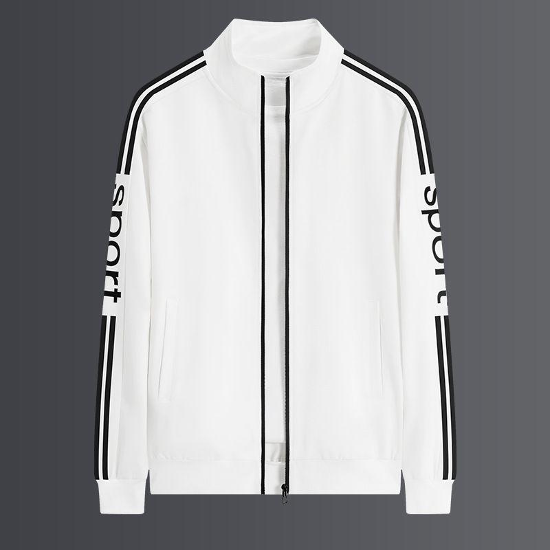 Men's Clothing sports suit men's spring and autumn sweatshirt outdoor running leisure two piece suit loose trend plus size jacket_autovado.com