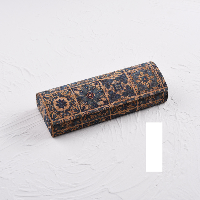 Unisex Vintage glasses case Wood spun spray painted leather sunglasses case literary anti-pressure prescription for myopia glasses case_autovado.com