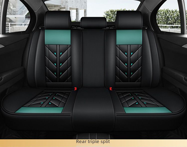 Winter Car Cushion Seat Cover Full Surrounding Four Seasons General New Leather Seat Cover Linen Leather Seat Cushion Seat Cover_autovado.com