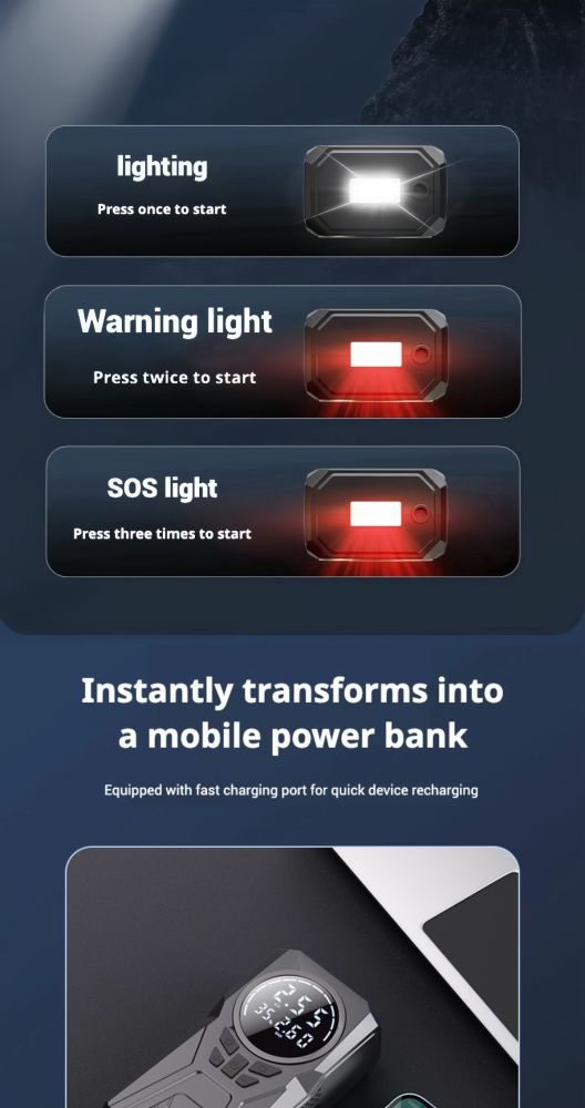 128800mAh 12V Jump Starter Portable Car Air Pump Battery Jumper Power Bank_autovado.com