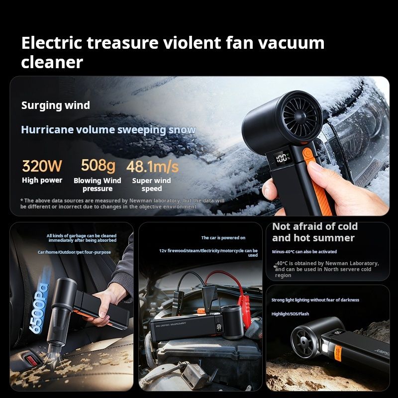 Newman/Newsmy Powerful Brushless Turbo Fan Car Multi-Function All-in-One Jump Starter Power Boost Tool_autovado.com