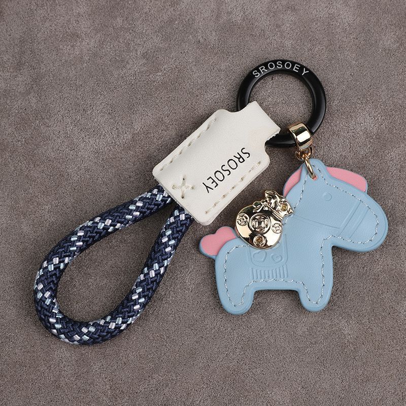 Immediately Get Rich Handmade Genuine Leather Keychain Lanyard Cowhide Key Pendant Leather Rope Xiaohongshu Car Men And Women Pendant_autovado.com