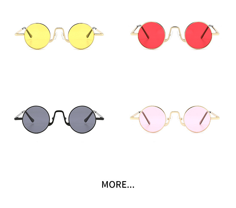 Unisex Prince Mirror Steampunk Retro Small Round Sunglasses Small Frame Sunglasses Glasses_autovado.com