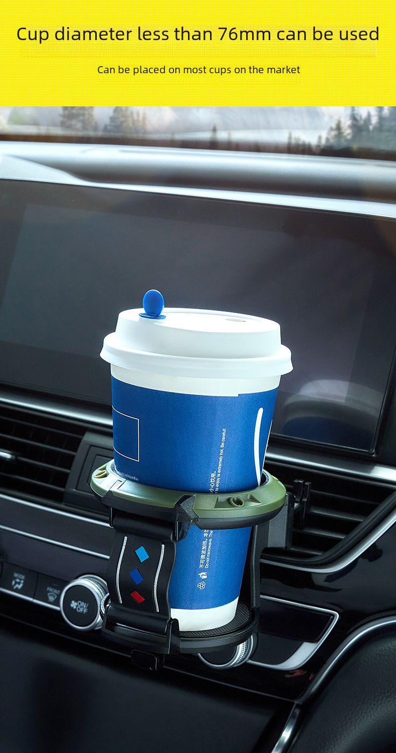 Car water cup holder car air conditioning outlet beverage holder milk tea cup holder ashtray fixing bracket with Hook_autovado.com