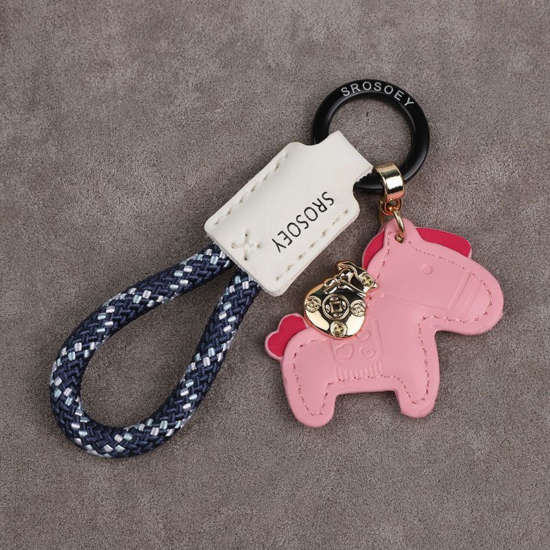 Immediately Get Rich Handmade Genuine Leather Keychain Lanyard Cowhide Key Pendant Leather Rope Xiaohongshu Car Men And Women Pendant_autovado.com