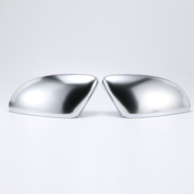 Pair Silver Matte Chrome Side Mirror Caps for VW Scirocco MK3 Passat B7 CC Beetle Jetta MK6 cover replace auto door wing_autovado.com