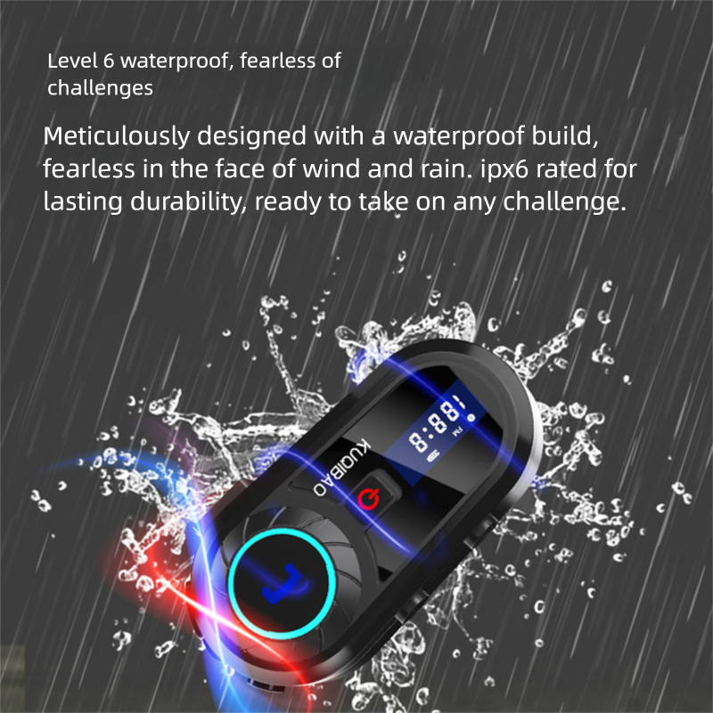 Cool Riding Treasure Bluetooth Headset Motorcycle With Screen Full And Half Helmet Long Battery Life Rider Waterproof_autovado.com