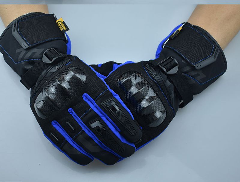 MADBIKE Winter Motorcycle Touchscreen Waterproof Drop-proof Warm Riding Off-road Thickened Long Carbon Fiber Gloves_autovado.com