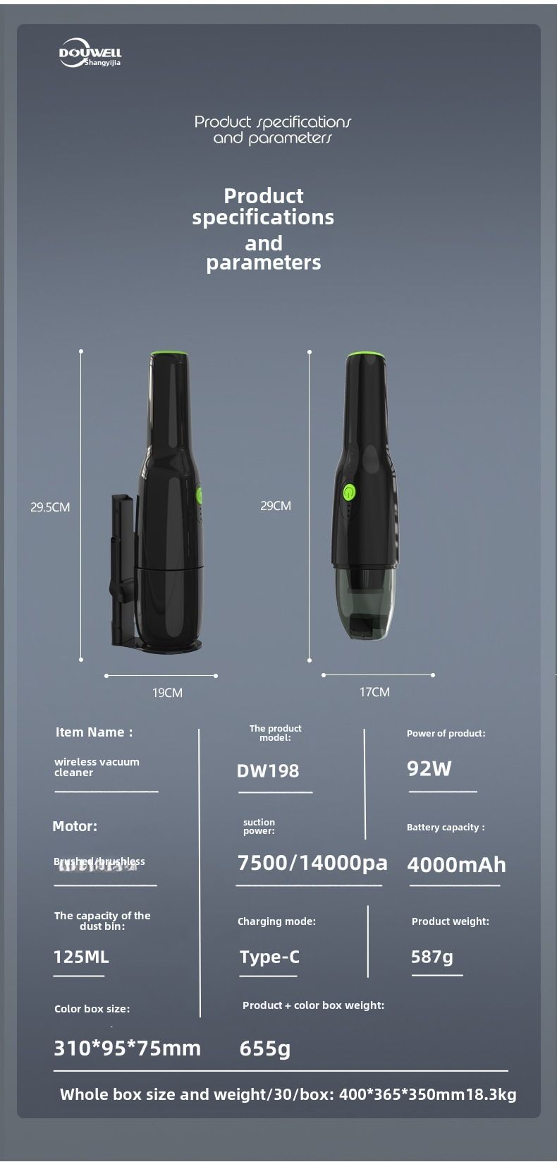 Cross-border private model hot-selling handheld vacuum cleaner desktop charging portable large suction wireless vacuum cleaner car vacuum cleaner_autovado.com