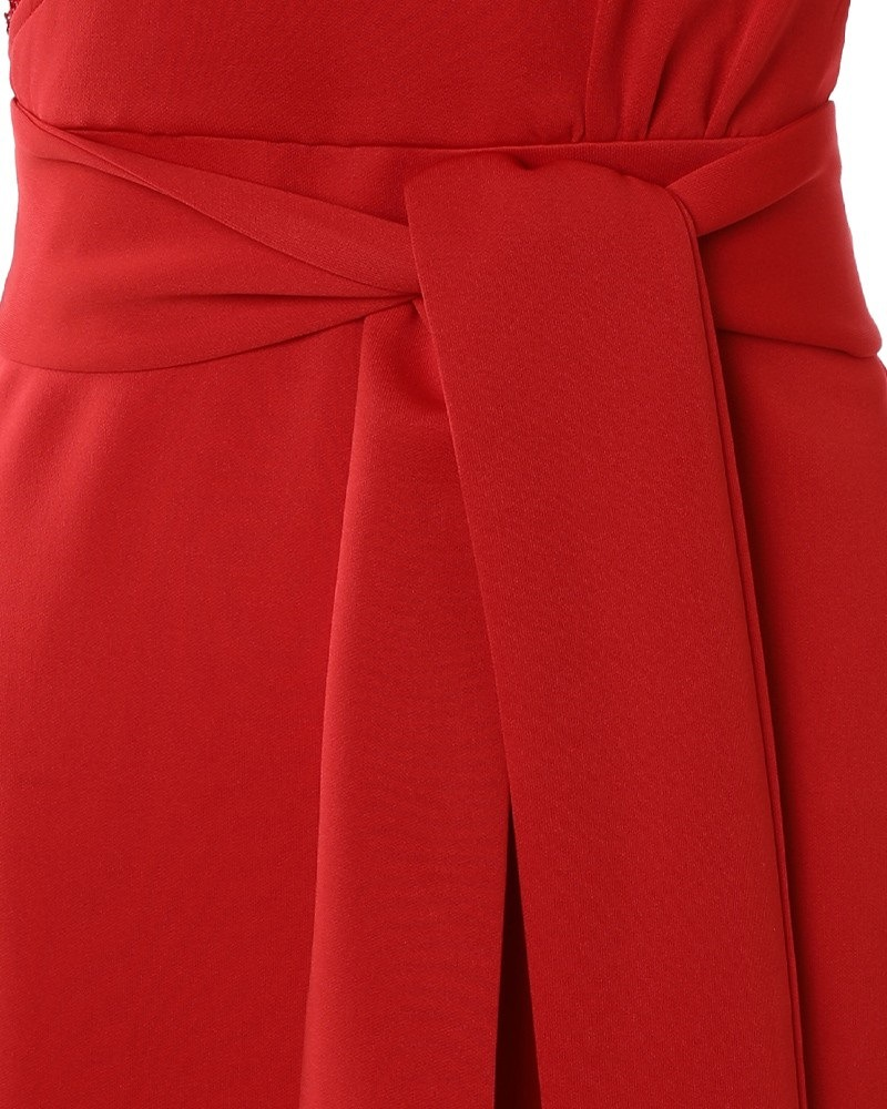 Women's New Solid Color Fashion Sequin Dress One-shoulder Suspender Evening Dress Dress_autovado.com
