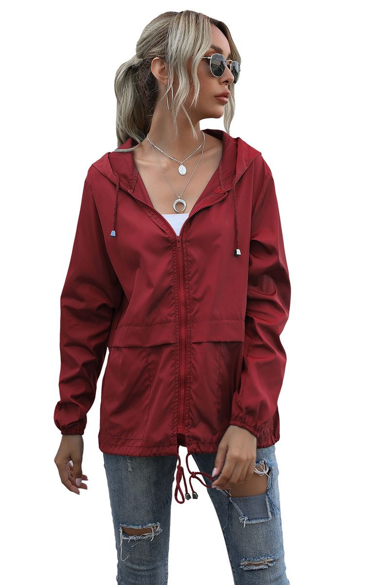 Women's Zipper Hoodie Lightweight Outdoor Hiking Raincoat Jacket Jacket Ready in Stock_autovado.com