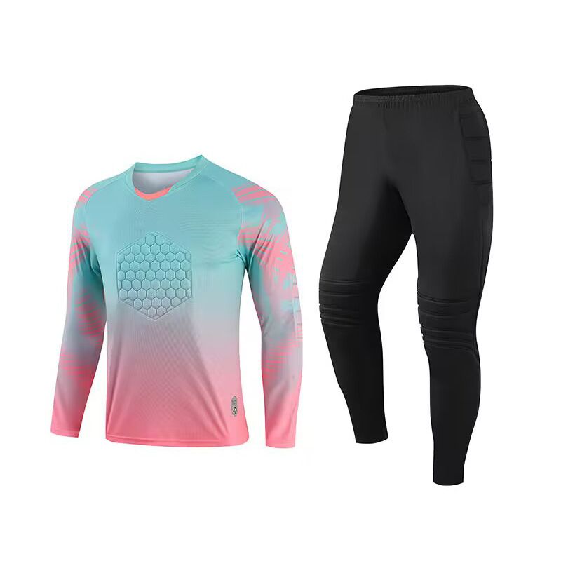 Men's Clothing goalkeeper uniform long sleeve training competition cross-border goalkeeper uniform jersey chest elbow pads football uniform suit_autovado.com