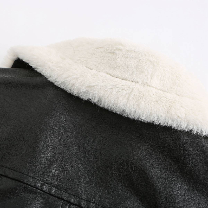 New Suede women's long-sleeved warm lapel jacket European and n commuter casual jacket_autovado.com
