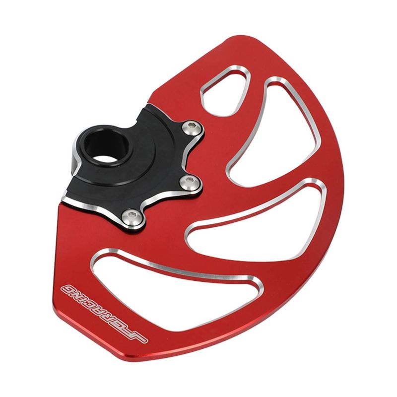 Motorcycle Front Disc Brake Guard - Universal Fit For X160/X260, Durable Aluminum Alloy, Lightweight & Anti-Corrosion (Black/Red, Black)_autovado.com