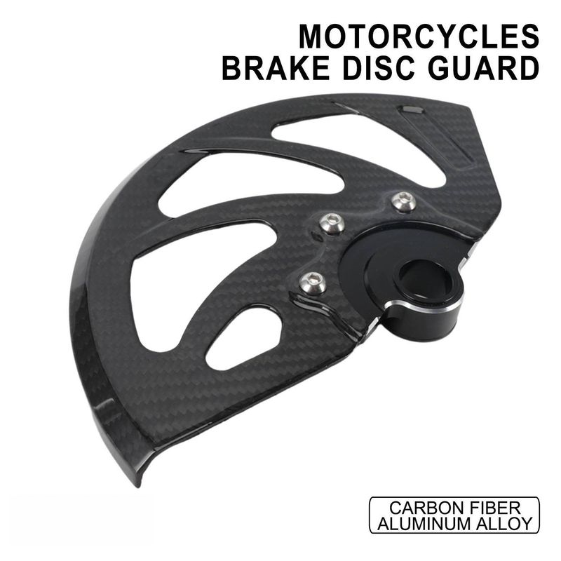 Carbon Fiber Front Disc Brake Guard For Dirt Bike & Motocross - Universal Fit Off-Road Motorcycle Accessory (30x17x7cm)_autovado.com