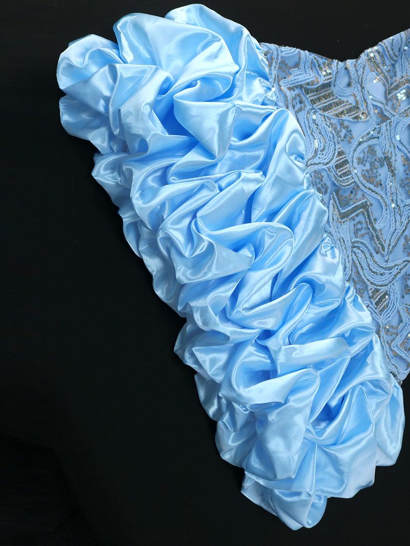 Large size women's V-neck sequined dress Birthday party dress Party dress_autovado.com